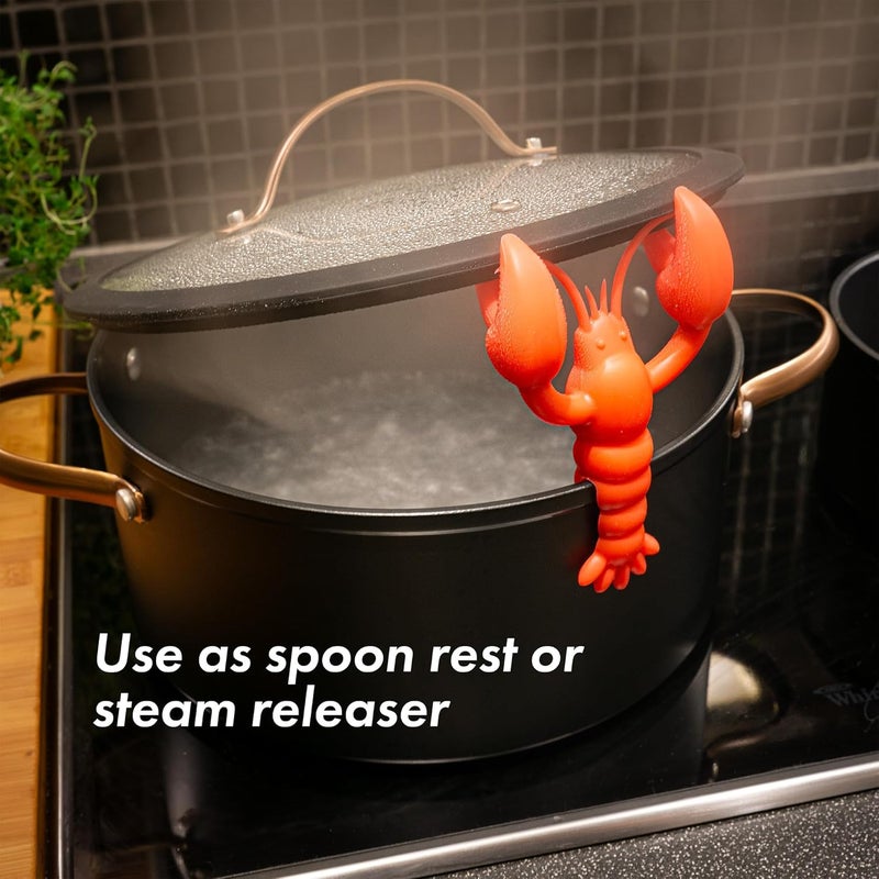 TG The Lobster Silicone Utensil Rest - Kitchen Gifts, Silicone Spoon Rest for Stove Top - Heat-Resistant, Funny Kitchen Gifts, Cooking Gifts - Non-Slip Spoon Holder Stove Organizer - Image 3